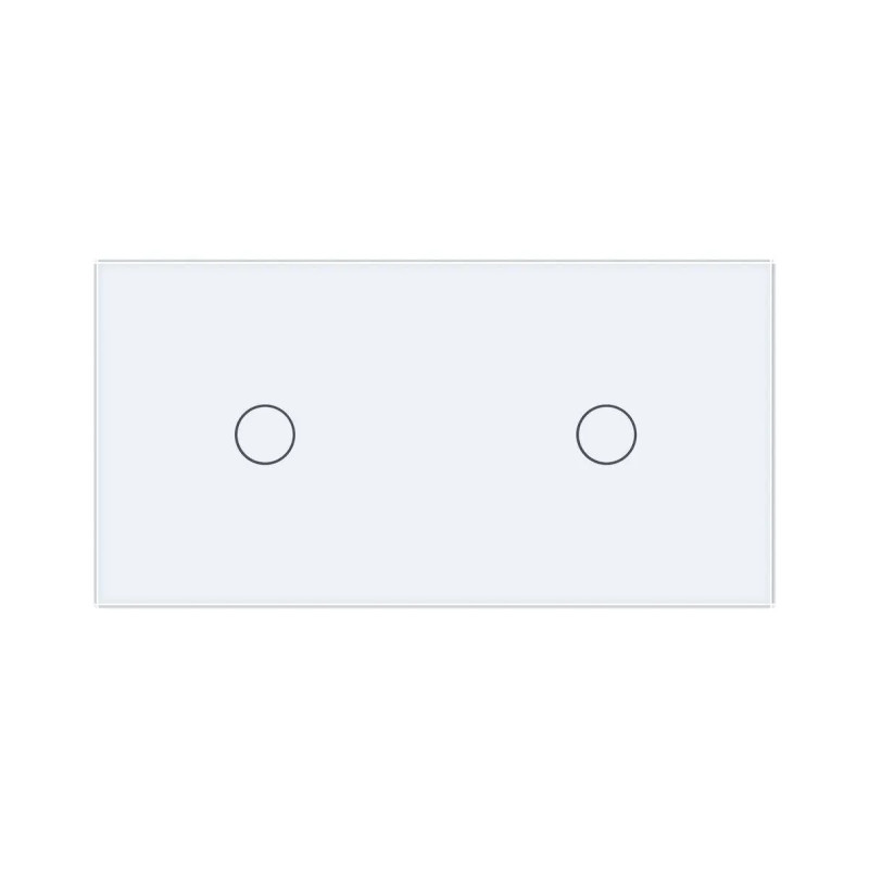 Сенсорний вимикач 2 сенсора (1-1) Livolo білий скло (VL-C701/C701-11)