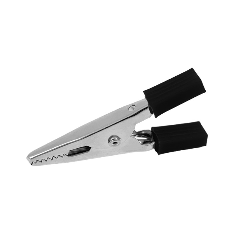 Зажим крокодил аккумуляторный Lemanso дл. 48мм LM9136 (черный или красный) 1шт 150037