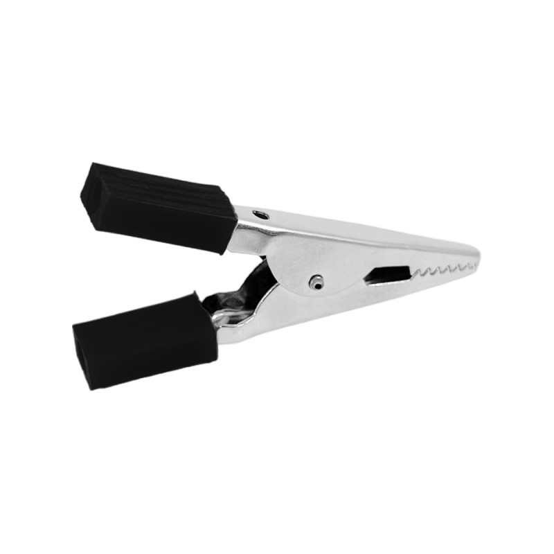 Зажим крокодил аккумуляторный Lemanso дл. 48мм LM9136 (черный или красный) 1шт 150037