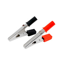 Зажим крокодил аккумуляторный Lemanso на штекер длин. 51,3мм LM9137 (черный или красный) 1шт 150038