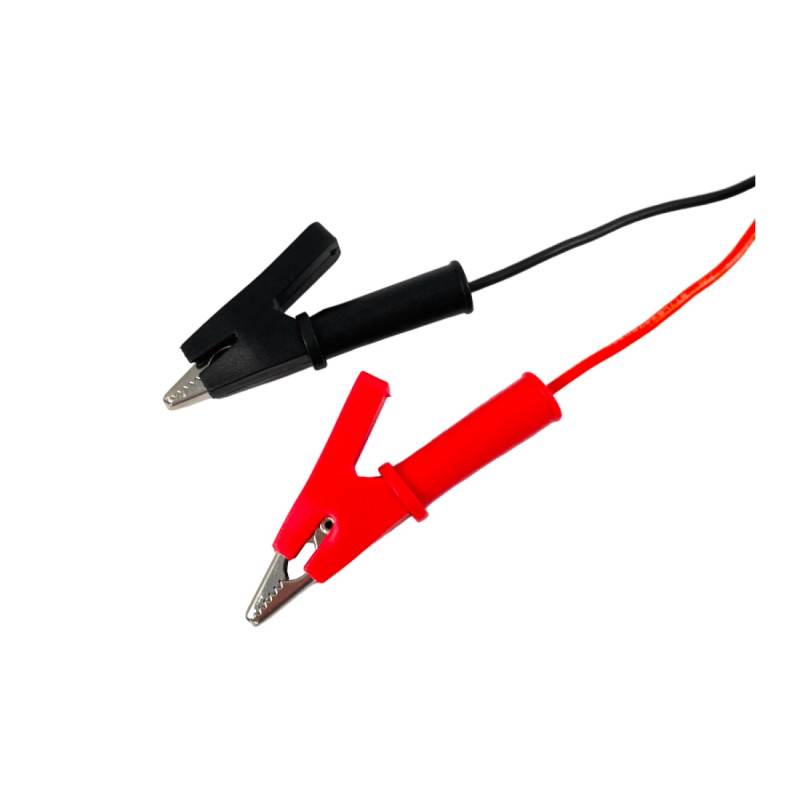 Зажим крокодил аккумуляторный Lemanso с проволокой 10А дл. 1м LM9147 (черный или красный) 1шт 150048