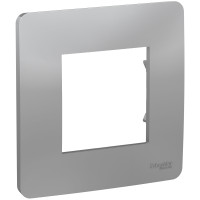 Рамка 1-местная Unica Studio алюминий Schneider Electric NU200230