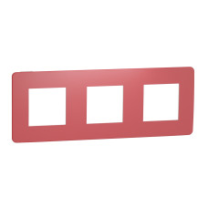 Рамка 3-постовая Unica Studio красная/белая Schneider Electric NU280613