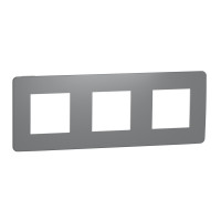 Рамка 3-постовая Unica Studio дымчато-серая/белая Schneider Electric NU280621