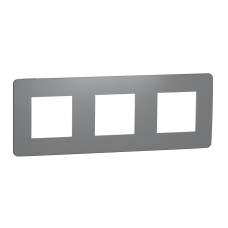 Рамка 3-постовая Unica Studio дымчато-серая/белая Schneider Electric NU280621