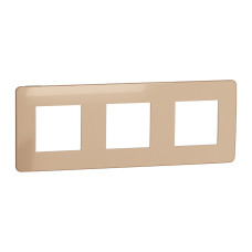 Рамка 3-постовая Unica Studio медь/белая Schneider Electric NU280657