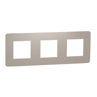 Рамка 3-постовая Unica Studio песочная/белая Schneider Electric NU280626
