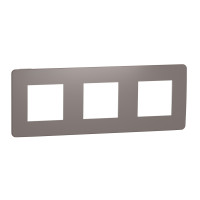 Рамка 3-постовая Unica Studio шоколад/белая Schneider Electric NU280616