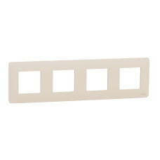 Рамка 4-местная Unica Studio бежевая Schneider Electric NU200844