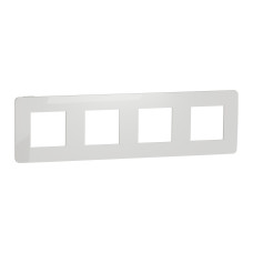 Рамка 4-постовая Unica Studio белая/белая Schneider Electric NU280818