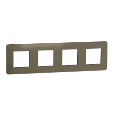 Рамка 4-постовая Unica Studio бронза/антрацит Schneider Electric NU280852