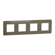 Рамка 4-постовая Unica Studio бронза/бежевая Schneider Electric NU280851