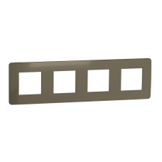 Рамка 4-постовая Unica Studio бронза/белая Schneider Electric NU280850