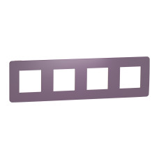 Рамка 4-постовая Unica Studio лиловая/бежевая Schneider Electric NU280815