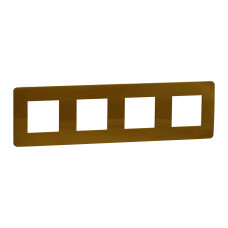 Рамка 4-постовая Unica Studio золото/бежевая Schneider Electric NU280860