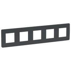 Рамка 5-местная Unica Studio антрацит Schneider Electric NU201054