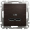 Розетка USB двойная А+А 2.1А 230В Венге Sedna Design Schneider Electric SDD181401