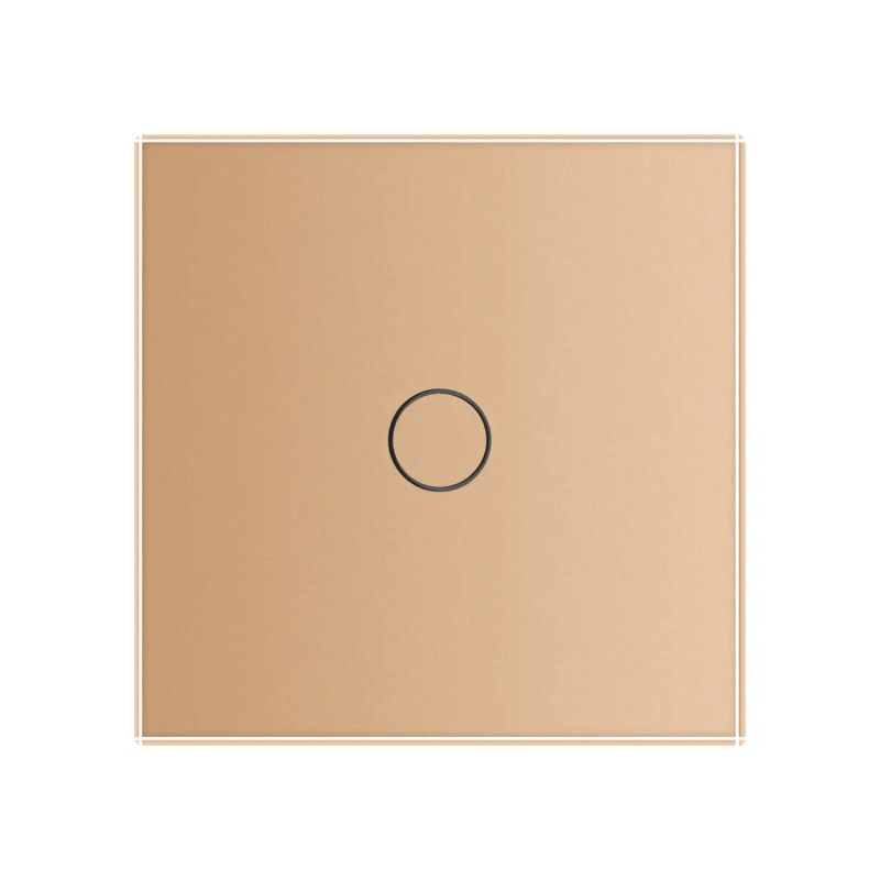 Сенсорная кнопка 1 сенсор Импульсный выключатель Мастер кнопка Livolo золото стекло (VL-C701H-13)