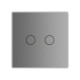 Сенсорная кнопка 2 сенсора 12/24В Livolo серое стекло (VL-FC2HC-2IP)