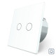 Сенсорна кнопка 2 сенсора Імпульсний вимикач Livolo білий скло (VL-C702H-11)
