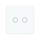 Сенсорная кнопка 2 сенсора Сухой контакт Livolo белое стекло (VL-C702IH-11)