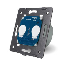 Сенсорная кнопка LIVOLO, 2-сенсорная, 230В, без фиксации (звонковый/импульсный), без нейтрали (VL-F