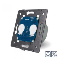 Сенсорная кнопка LIVOLO, 2 сенсора, без фиксации (звонковый/импульсный), беспотенциальный/сухой ко