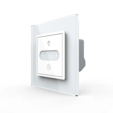 Розумний сенсорний прохідний/перехресний димер EC LIVOLO білий матове скло