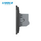 Умный сенсорный проходной/перекрестный диммер Livolo черный ZigBee (VL-C7FC1SD1Z-2GBP)