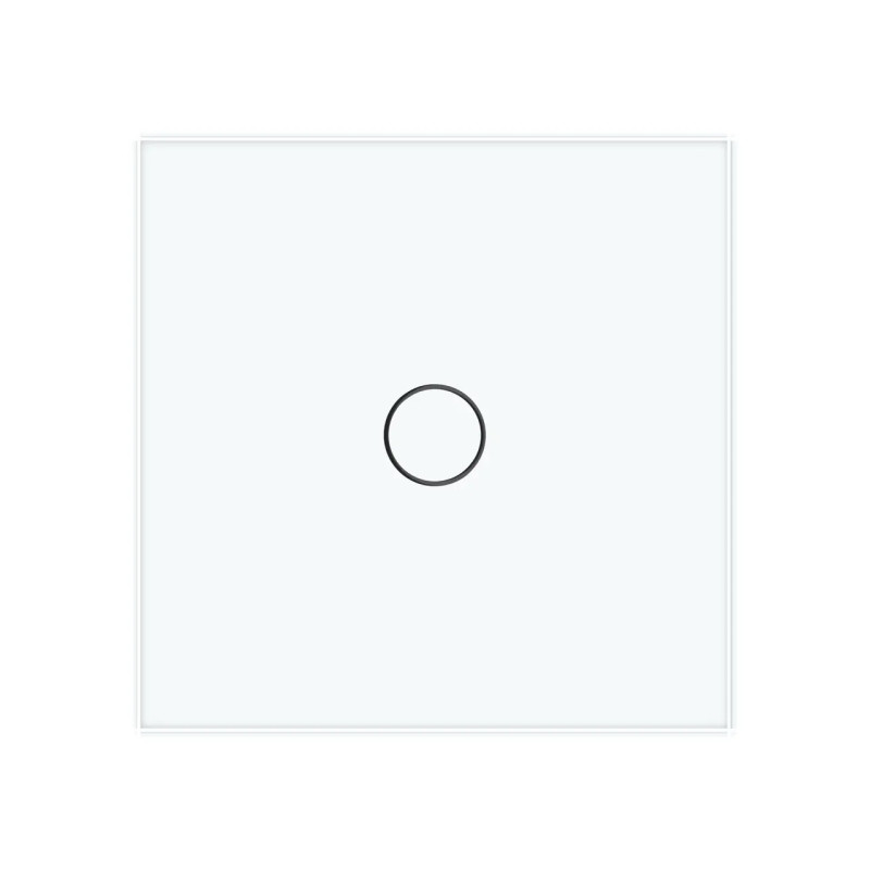 Сенсорная кнопка 1 сенсор Импульсный выключатель Мастер кнопка Livolo белое стекло (VL-C701H-11)