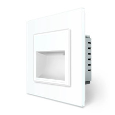 Светильник для лестницы пола белый, матовое стекло, 2700K, 230В, 0.35Вт LIVOLO