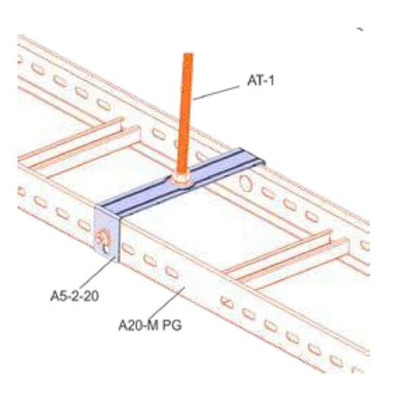Скоба подвеса лотка 150мм под шпильку UEA TK1150PG