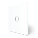 Розумний сенсорний ЕС вимикач 1 сенсор Livolo білий скло (VL-M7FC1Z2-2WP)