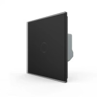 Умный сенсорный ЕС выключатель 1 сенсор Livolo черное стекло (VL-M7FC1Z2-2BP)