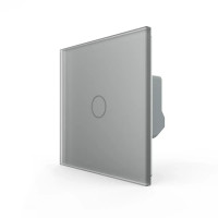 Розумний сенсорний ЕС вимикач 1 сенсор Livolo сірий скло (VL-M7FC1Z2-2IP)