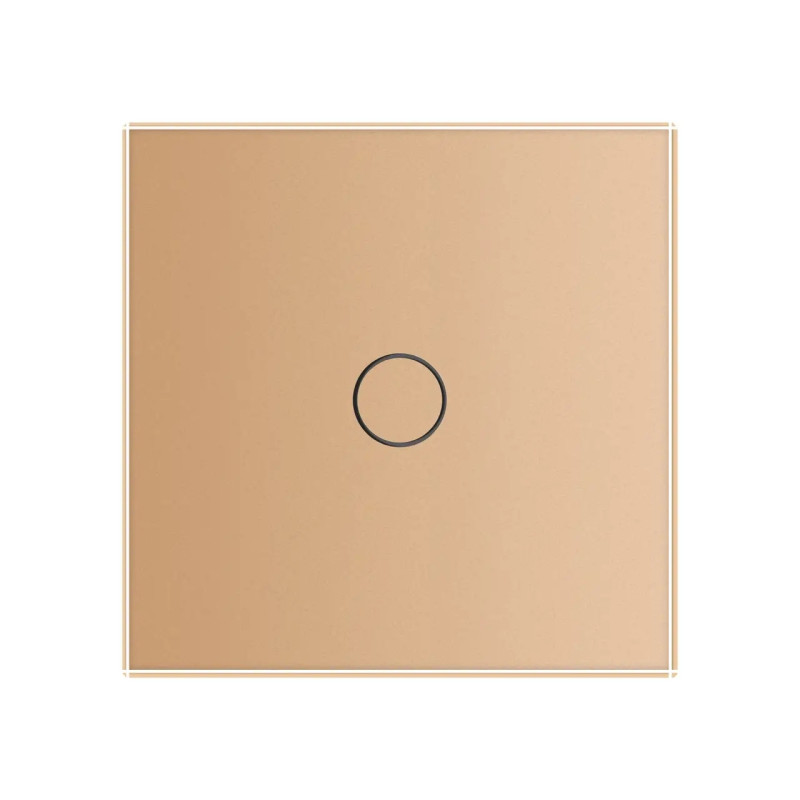 Умный сенсорный ЕС выключатель 1 сенсор Livolo золотое стекло (VL-M7FC1Z2-2AP)