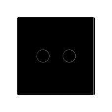 Умный сенсорный ЕС выключатель 2 сенсора Livolo черное стекло (VL-M7FC2Z2-2BP)