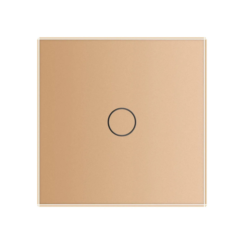 Розумний сенсорний прохідний/перехресний EC вимикач 1 сенсор Livolo золото скло (VL-M7FC1SZ2-2AP)