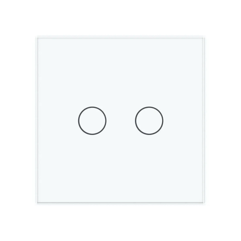 Розумний сенсорний прохідний/перехресний ZigBee вимикач 2 сенсора Livolo білий скло (VL-C702SZ-11)