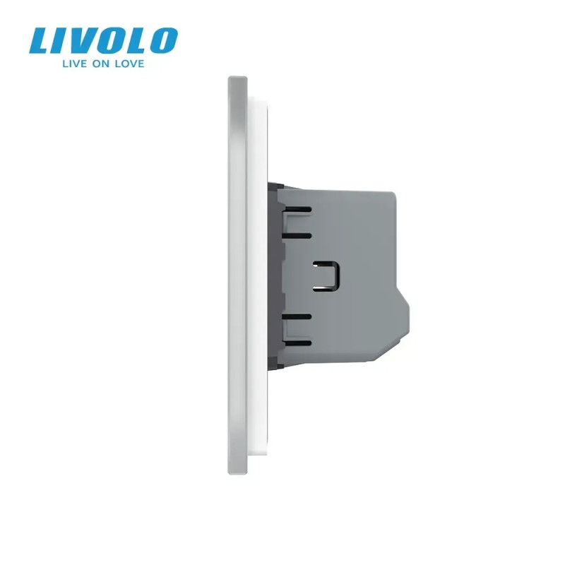 Умный сенсорный выключатель для роллет LIVOLO белый матовый