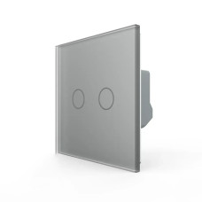Розумний сенсорний вимикач для ролет LIVOLO сірий матове скло