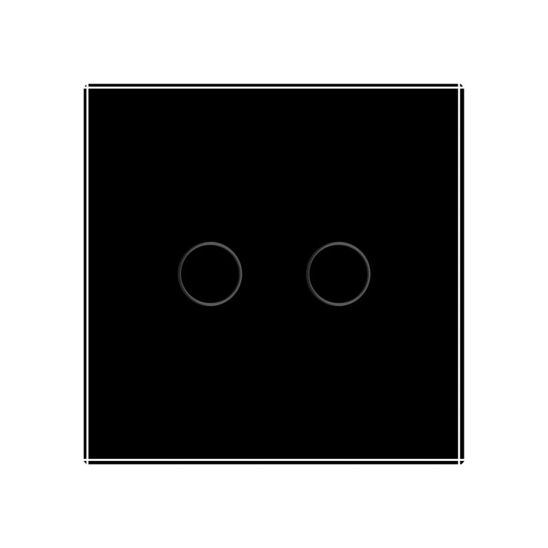 Розумний сенсорний вимикач для ролет Livolo чорний (VL-FC2NWZ2-2GBP)