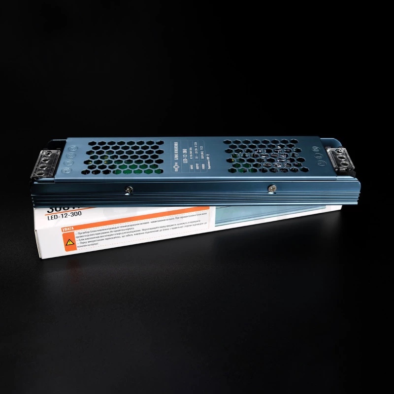 Блок живлення BIOM DC12 300W 25А LED-12-300 метал.  вузький