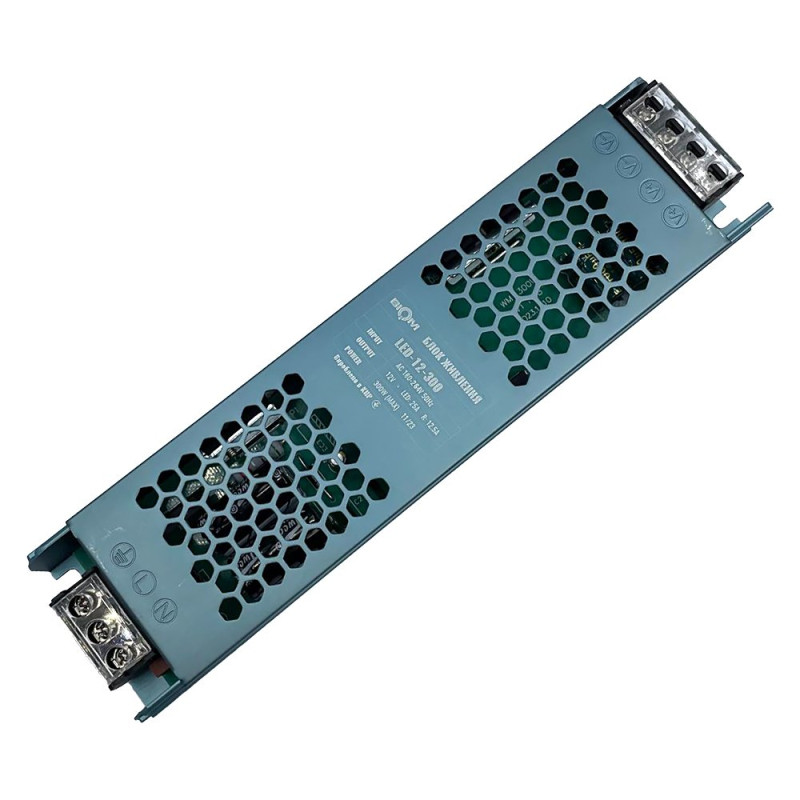 Блок живлення BIOM DC12 300W 25А LED-12-300 метал.  вузький