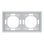 Рамка 2-местная универсальная серебро Soft EF102-S ARDERO 80807