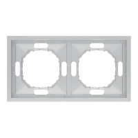 Рамка 2-местная универсальная серебро Soft EF102-S ARDERO 80807