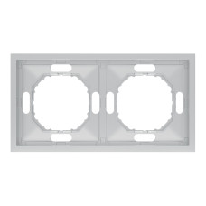 Рамка 2-местная универсальная серебро Soft EF102-S ARDERO 80807