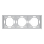 Рамка 3-місна універсальна срібло Soft EF103-S ARDERO 80808