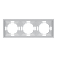 Рамка 3-местная универсальная серебро Soft EF103-S ARDERO 80808