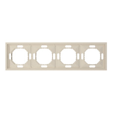 Рамка 4-местная универсальная шампанья Soft EF104-C ARDERO 80835